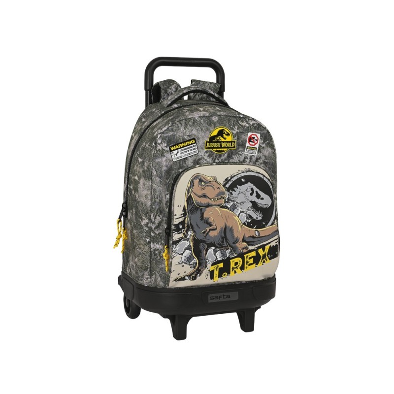 Mochila safta grande con ruedas compact extraible jurassic world warning 220x330x450 mm