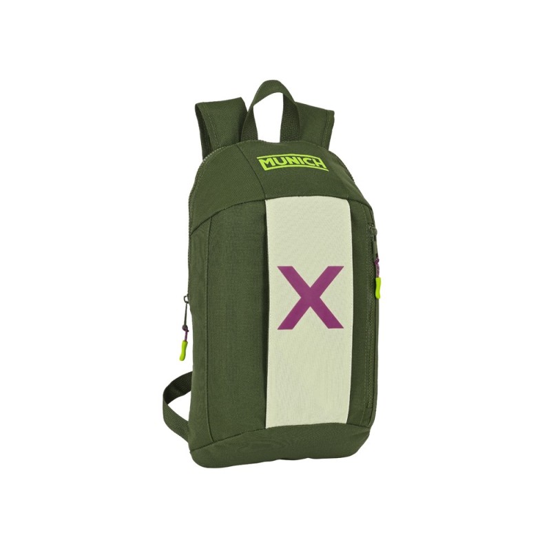 Mini mochila safta con cremallera vertical munich bright khaki 100x220x390 mm