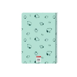 Cuaderno espiral safta tapa extradura folio 80 hojas cuadro 4 mm 60 gr snoopy groovy