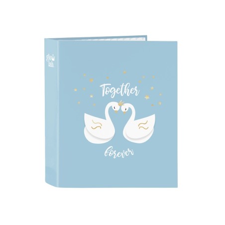 Carpeta safta carton folio 4 anillas lomo ancho glowlab cisnes 60x270x300 mm