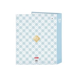 Carpeta safta carton folio 4 anillas lomo ancho glowlab cisnes 60x270x300 mm
