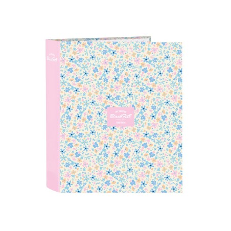 Carpeta safta carton folio 4 anillas lomo ancho blackfit8 blossom 60x270x300 mm