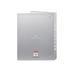 Carpeta safta carton folio 4 anillas mixtas benetton silver 40x265x330 mm