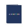 Carpeta safta carton folio 4 anillas mixtas benetton cool 40x265x330 mm