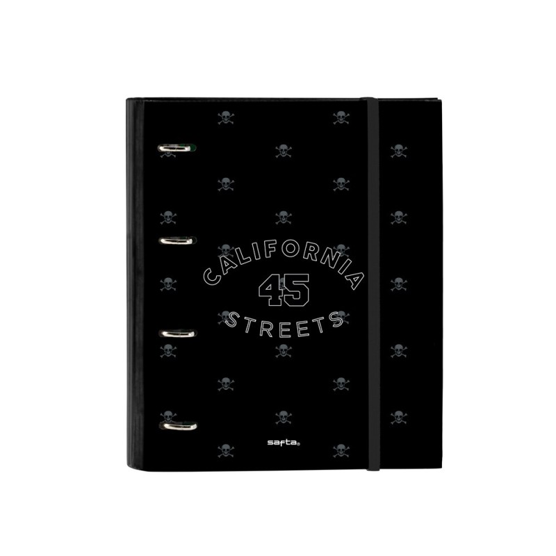 Carpeta con recambio safta din a4 tapa forrada 100 h 60 gr cuadro 5 mm con goma y 5 separadores safta california