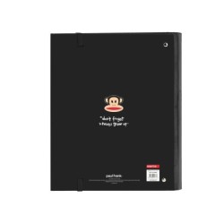Carpeta con recambio safta din a4 tapa forrada 100 h 60 gr cuadro 5 mm con goma y 5 separadores paul frank
