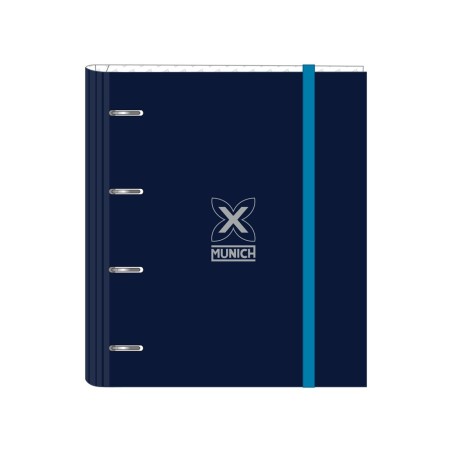 Carpeta con recambio safta din a4 tapa forrada 100 h 60 gr cuadro 5 mm con goma y 5 separadores munich nautic