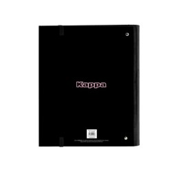 Carpeta con recambio safta din a4 tapa forrada 100 h 60 gr cuadro 5 mm con goma y 5 separadores kappa silver pink