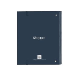 Carpeta con recambio safta din a4 tapa forrada 100 h 60 gr cuadro 5 mm con goma y 5 separadores kappa dark navy