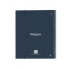 Carpeta con recambio safta din a4 tapa forrada 100 h 60 gr cuadro 5 mm con goma y 5 separadores kappa dark navy
