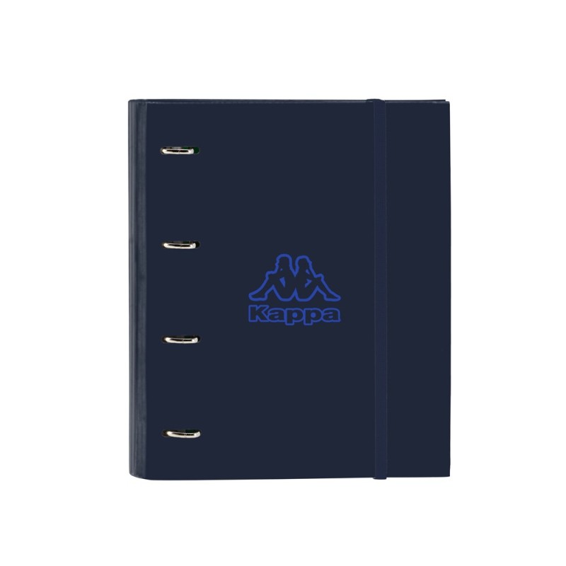 Carpeta con recambio safta din a4 tapa forrada 100 h 60 gr cuadro 5 mm con goma y 5 separadores kappa blue night