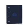 Carpeta con recambio safta din a4 tapa forrada 100 h 60 gr cuadro 5 mm con goma y 5 separadores kappa blue night