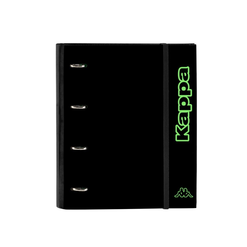 Carpeta con recambio safta din a4 tapa forrada 100 h 60 gr cuadro 5 mm con goma y 5 separadores kappa black