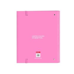 Carpeta con recambio safta din a4 tapa forrada 100 h 60 gr cuadro 5 mm con goma y 5 separadores benetton spring