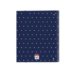 Carpeta con recambio safta din a4 tapa forrada 100 h 60 gr cuadro 5 mm con goma y 5 separadores paris