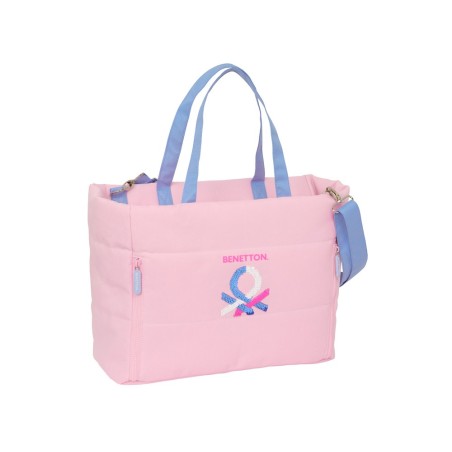 Bolso con bolsillo safta para portatil 14\ benetton pink 170x400x310 mm