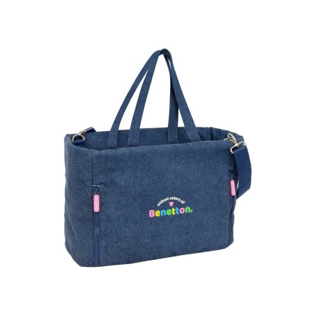 Bolso con bolsillo safta para portatil 14\ benetton denim 170x400x310 mm