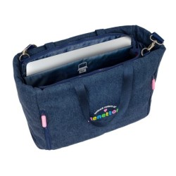 Bolso con bolsillo safta para portatil 14\ benetton denim 170x400x310 mm