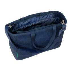 Bolso con bolsillo safta para portatil 14\ benetton denim 170x400x310 mm