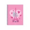 Cuaderno espiral safta microperforado din a4 tapa forrada 120 hojas cuadro 5 mm 60 gr paris