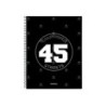 Cuaderno espiral safta microperforado din a4 tapa forrada 120 hojas cuadro 5 mm 60 gr california