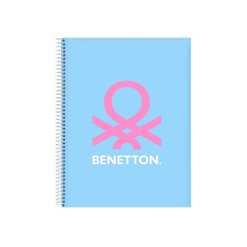 Cuaderno espiral safta microperforado din a4 tapa forrada 120 hojas cuadro 5 mm 60 gr benetton spring