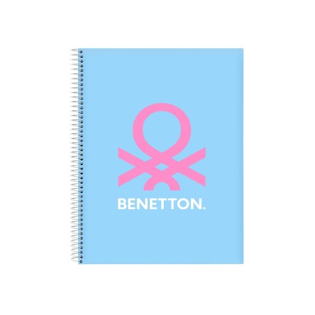 Cuaderno espiral safta microperforado din a4 tapa forrada 120 hojas cuadro 5 mm 60 gr benetton spring