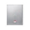 Cuaderno espiral safta microperforado din a4 tapa forrada 120 hojas cuadro 5 mm 60 gr benetton silver