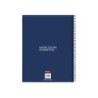 Cuaderno espiral safta microperforado din a4 tapa forrada 120 hojas cuadro 5 mm 60 gr benetton cool