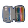 Plumier escolar safta doble pequeño 28 piezas f.c. barcelona 2 equipacion 23/24 40x125x195 mm