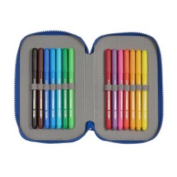 Plumier escolar safta doble pequeño 28 piezas f.c. barcelona 2 equipacion 23/24 40x125x195 mm