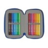 Plumier escolar safta doble pequeño 28 piezas f.c. barcelona 2 equipacion 23/24 40x125x195 mm