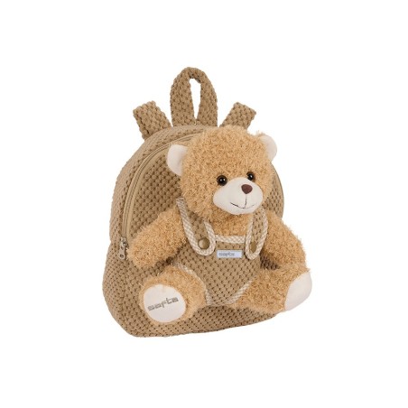 Mochila safta preescolar osito extraible marron 75x230x270 mm