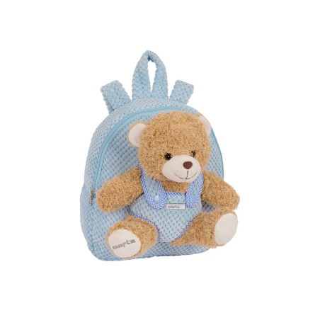 Mochila safta preescolar osito extraible azul 75x230x270 mm