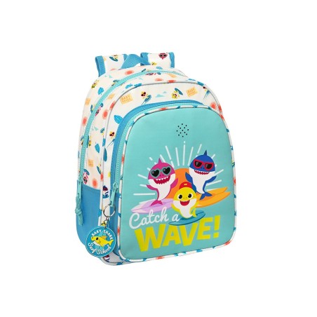 Mochila safta infantil con musica adaptable a carro baby shark surfing 100x270x330 mm