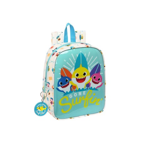 Mochila safta guarderia adaptable a carro con bolsillo frontal baby shark surfing 100x220x270 mm