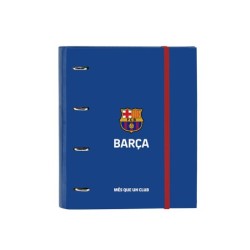 Carpeta 4 anillas 35 mm safta din a4 goma y 5 separadores tapa forrada recambio 100h 60 gr f.c. barcelona 2