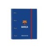 Carpeta 4 anillas 35 mm safta din a4 goma y 5 separadores tapa forrada recambio 100h 60 gr f.c. barcelona 2