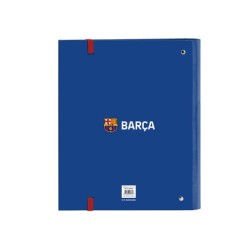Carpeta 4 anillas 35 mm safta din a4 goma y 5 separadores tapa forrada recambio 100h 60 gr f.c. barcelona 2