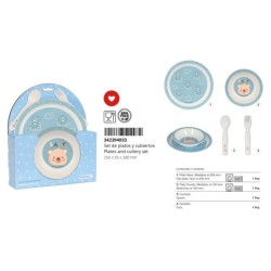Set de platos y cubiertos safta preescolar 260x22,5x5,50 mm