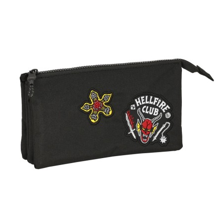 Bolso escolar portatodo safta triple stranger things 120x220x30 mm