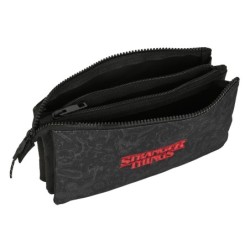 Bolso escolar portatodo safta triple stranger things 120x220x30 mm