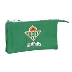 Bolso escolar portatodo safta triple reciclado real betis balompie 120x220x30 mm