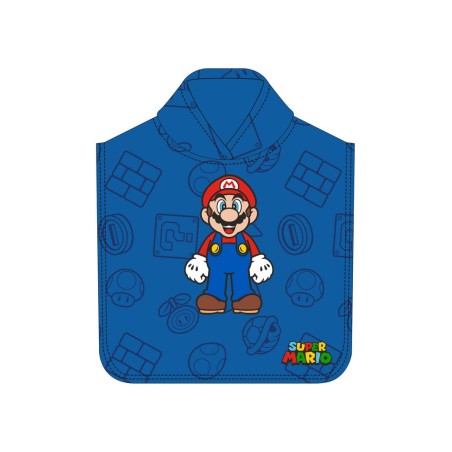 Poncho safta de microfibra super mario 1000x500 mm