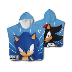 Poncho safta de microfibra sonic the hedgehog speed 1000x500 mm