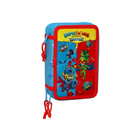 Plumier escolar safta triple 36 piezas superthings rescue force 195x125x55 mm