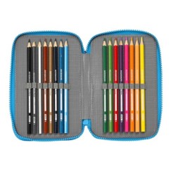 Plumier escolar safta triple 36 piezas superthings rescue force 195x125x55 mm