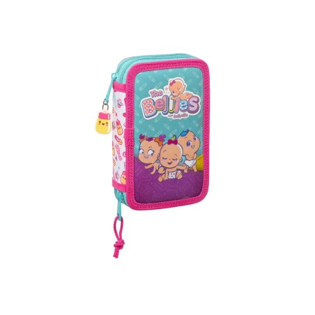 Plumier escolar safta doble pequeño 28 piezas the bellies 195x125x40 mm