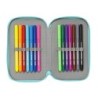 Plumier escolar safta doble pequeño 28 piezas the bellies 195x125x40 mm