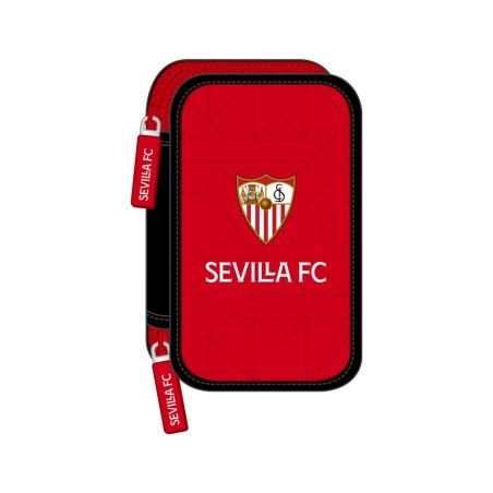 Plumier escolar safta doble pequeño 28 piezas sevilla f.c. corporativa 195x125x40 mm